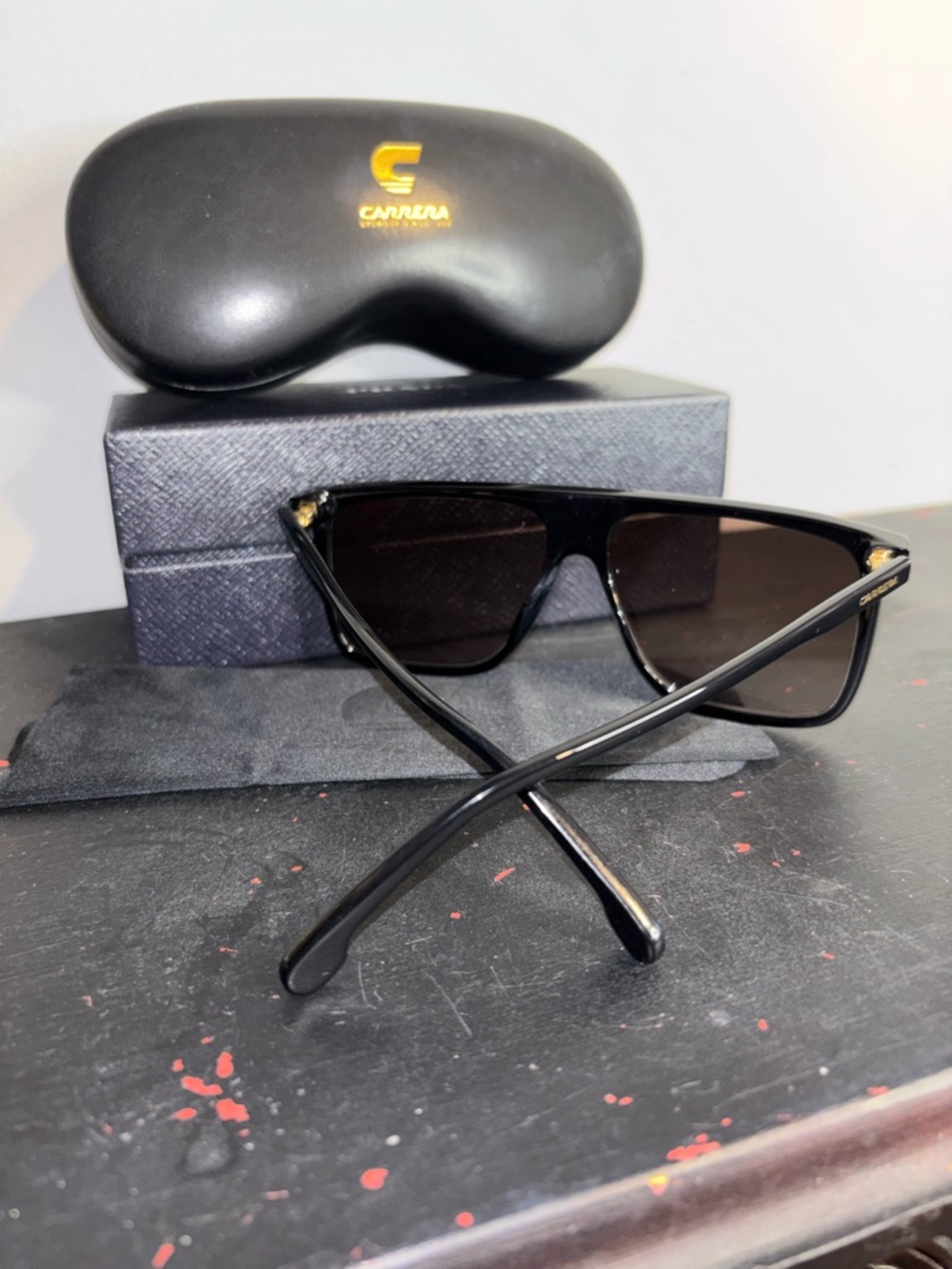 Carera 172/N/S Black Sunglasses and Case NWT - Picture 2 of 5